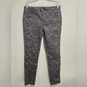 Etcetera• Grey And Black Leopard Print Skinmy Pants. Sz 6